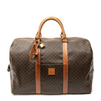 Travel Bag Vintage Medium Travel Boston Brown Macadam Coated Canvas