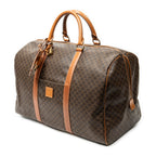 Travel Bag Vintage Medium Travel Boston Brown Macadam Coated Canvas