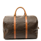 Travel Bag Vintage Medium Travel Boston Brown Macadam Coated Canvas