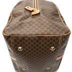 Travel Bag Vintage Medium Travel Boston Brown Macadam Coated Canvas