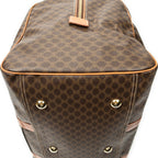 Travel Bag Vintage Medium Travel Boston Brown Macadam Coated Canvas