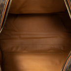 Travel Bag Vintage Medium Travel Boston Brown Macadam Coated Canvas