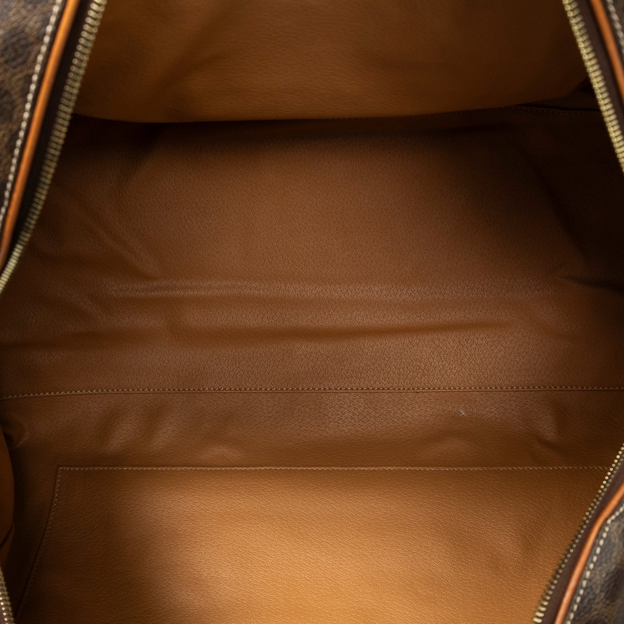 Travel Bag Vintage Medium Travel Boston Brown Macadam Coated Canvas