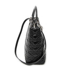 Shoulder Bag Large Lady Dior Zip Black Cannage Lambskin Leather