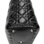 Shoulder Bag Large Lady Dior Zip Black Cannage Lambskin Leather