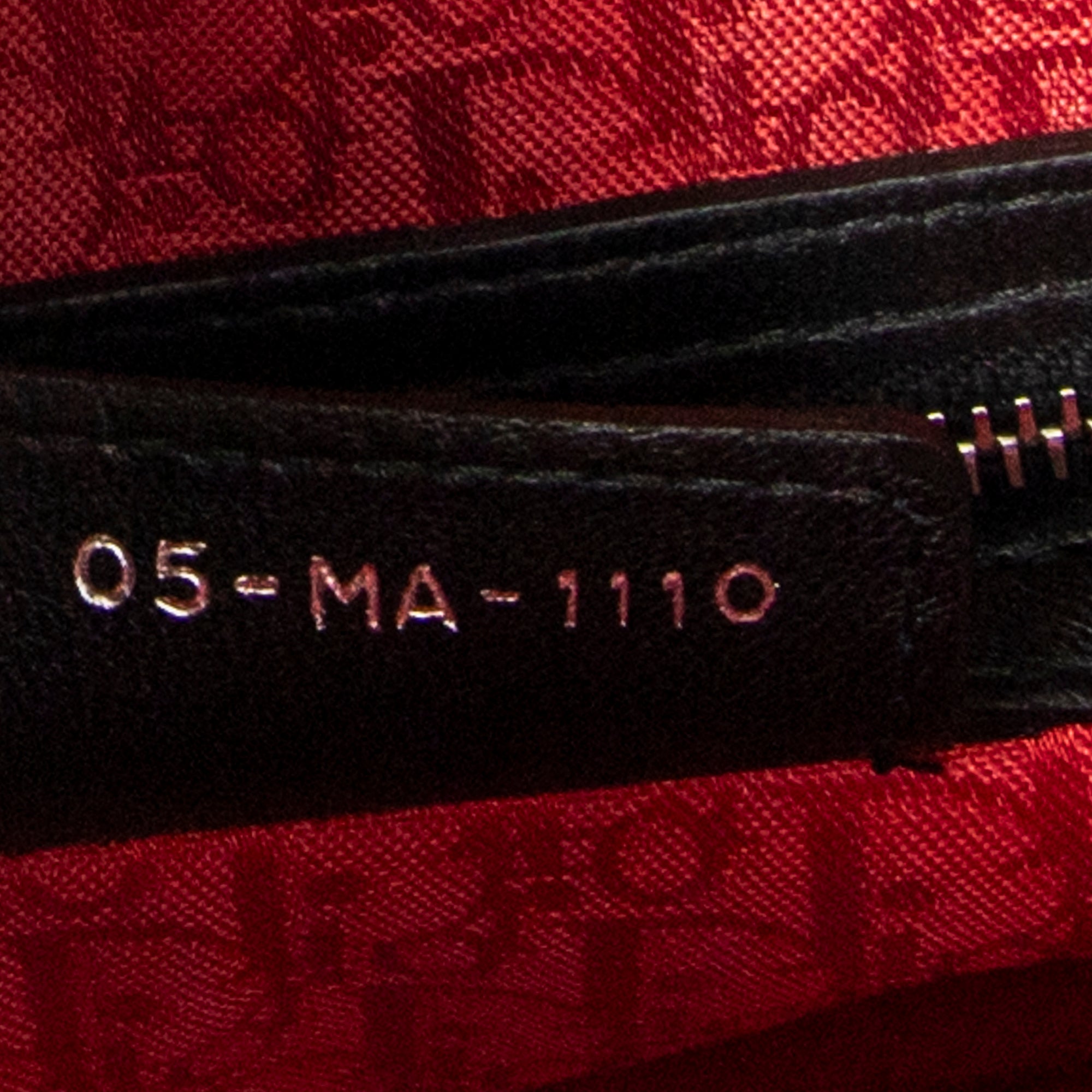 Shoulder Bag Large Lady Dior Zip Black Cannage Lambskin Leather