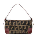 Shoulder Bag Zip Pochette Brown Zucca Canvas