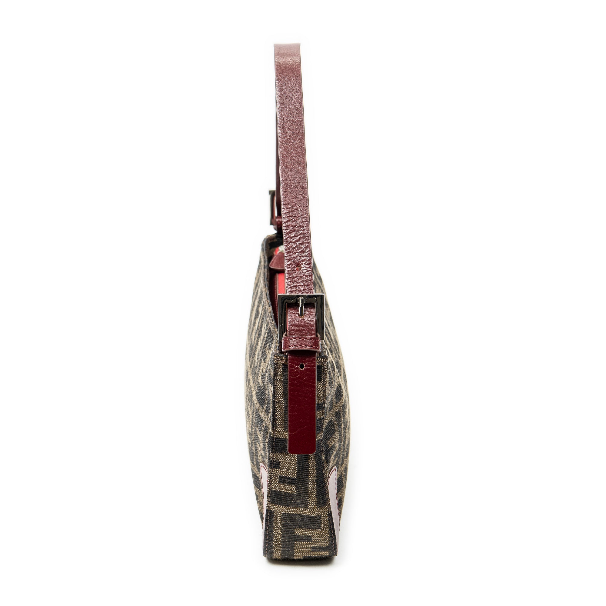 Shoulder Bag Zip Pochette Brown Zucca Canvas