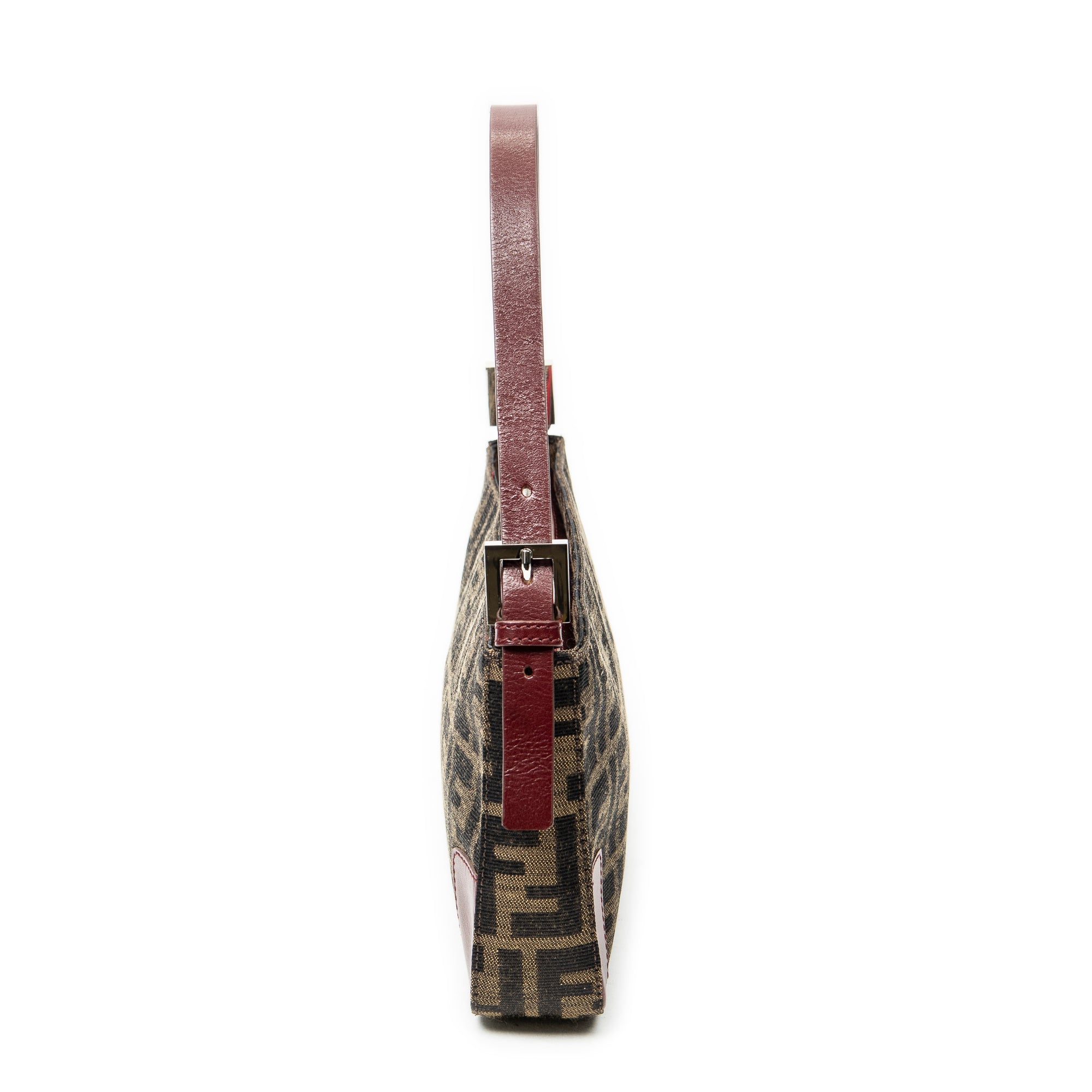 Shoulder Bag Zip Pochette Brown Zucca Canvas