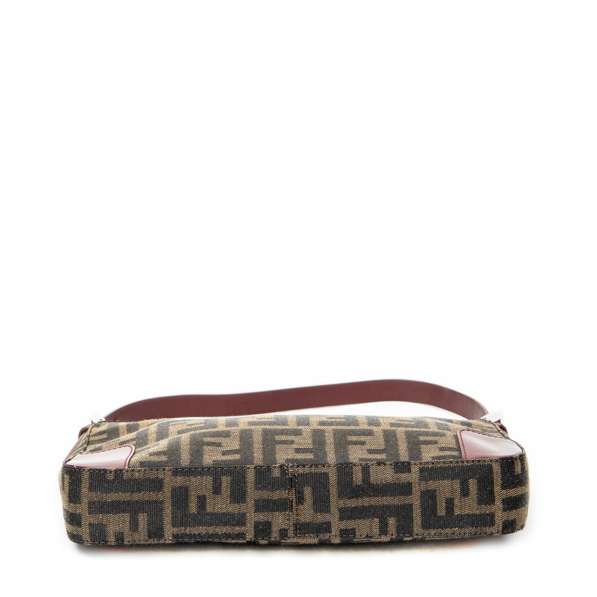 Shoulder Bag Zip Pochette Brown Zucca Canvas