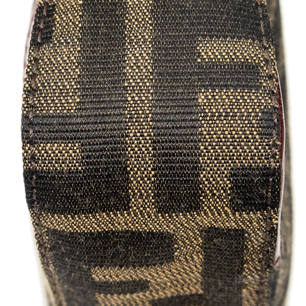 Shoulder Bag Zip Pochette Brown Zucca Canvas