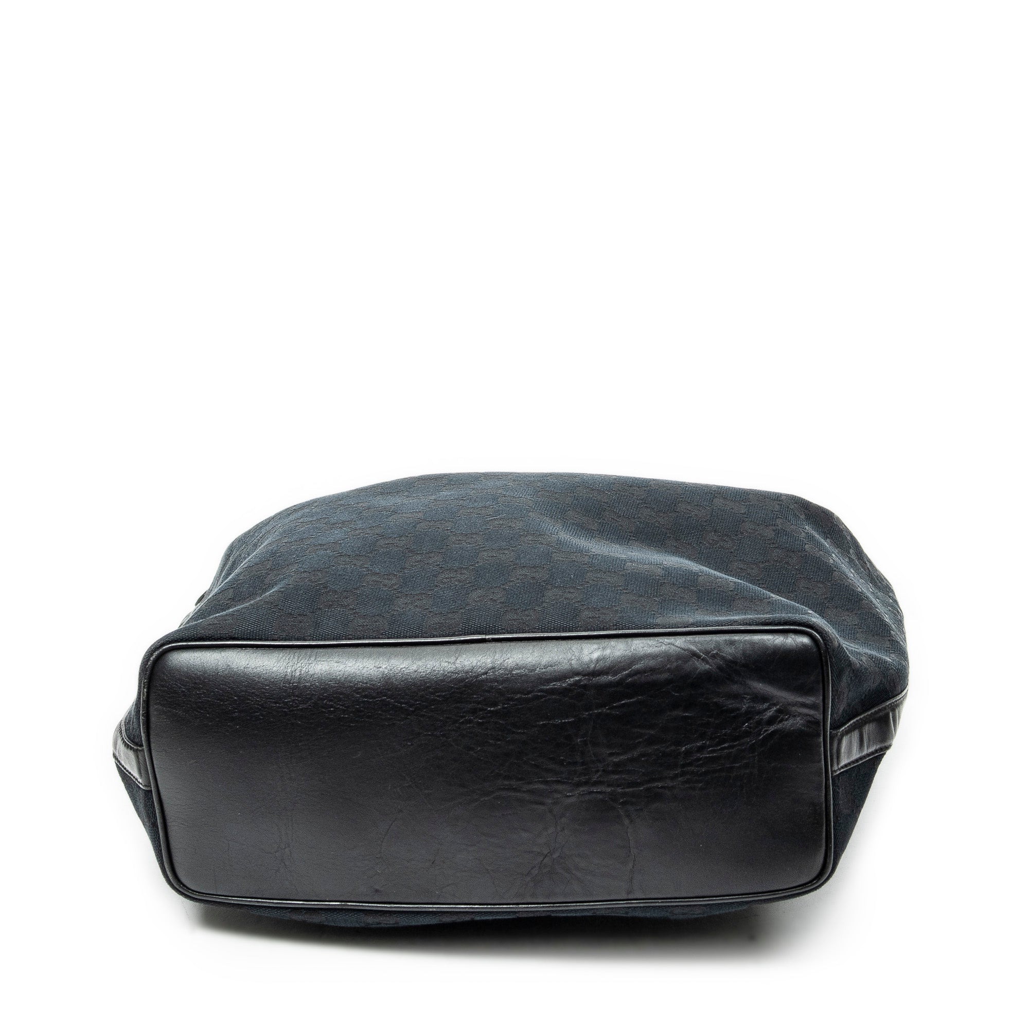 Shoulder Bag Vertical Zip Hobo Black Monogrammed Canvas