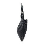 Shoulder Bag Bamboo Drawstring Tote Black Monogrammed Canvas