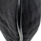 Shoulder Bag Bamboo Drawstring Tote Black Monogrammed Canvas