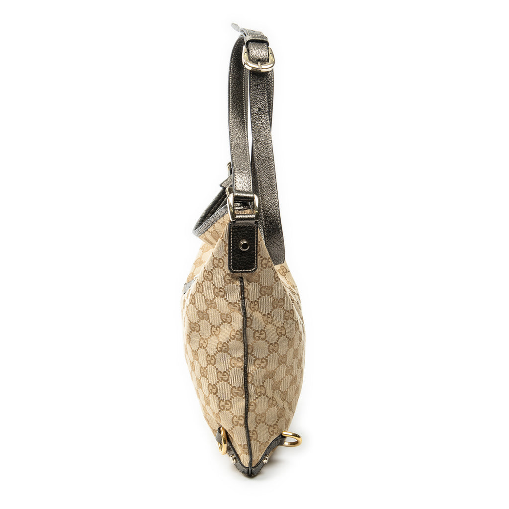 Shoulder Bag Abbey Crossbody Bronze Monogrammed Canvas