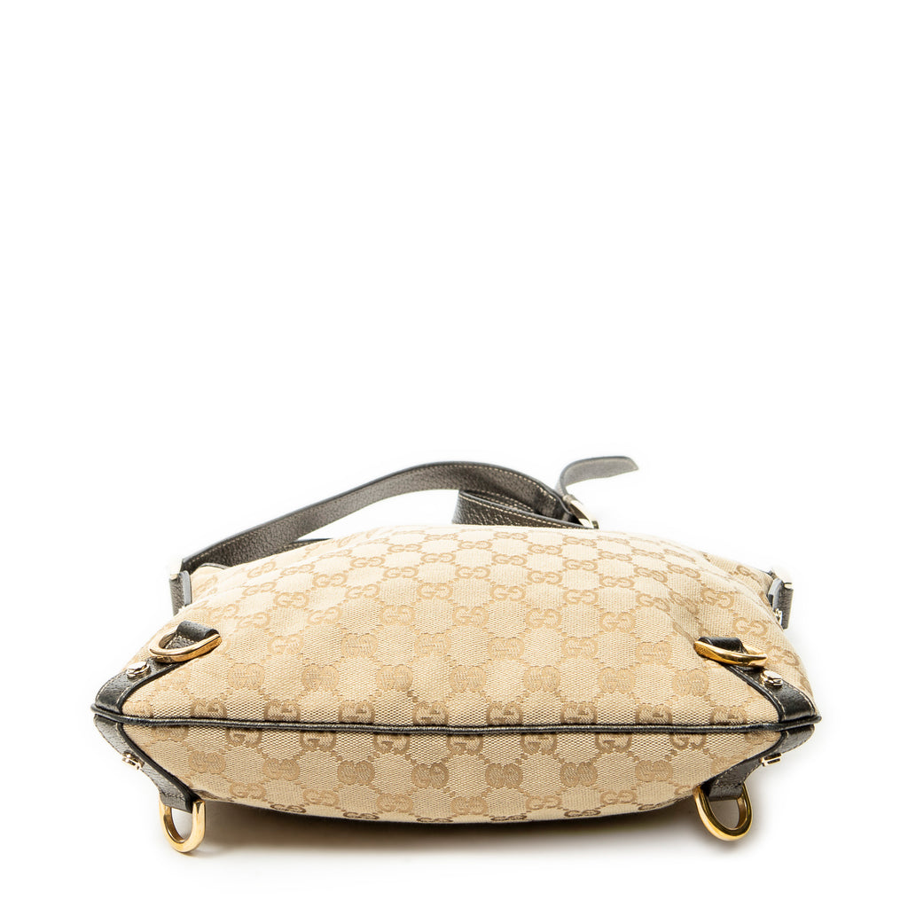 Shoulder Bag Abbey Crossbody Bronze Monogrammed Canvas