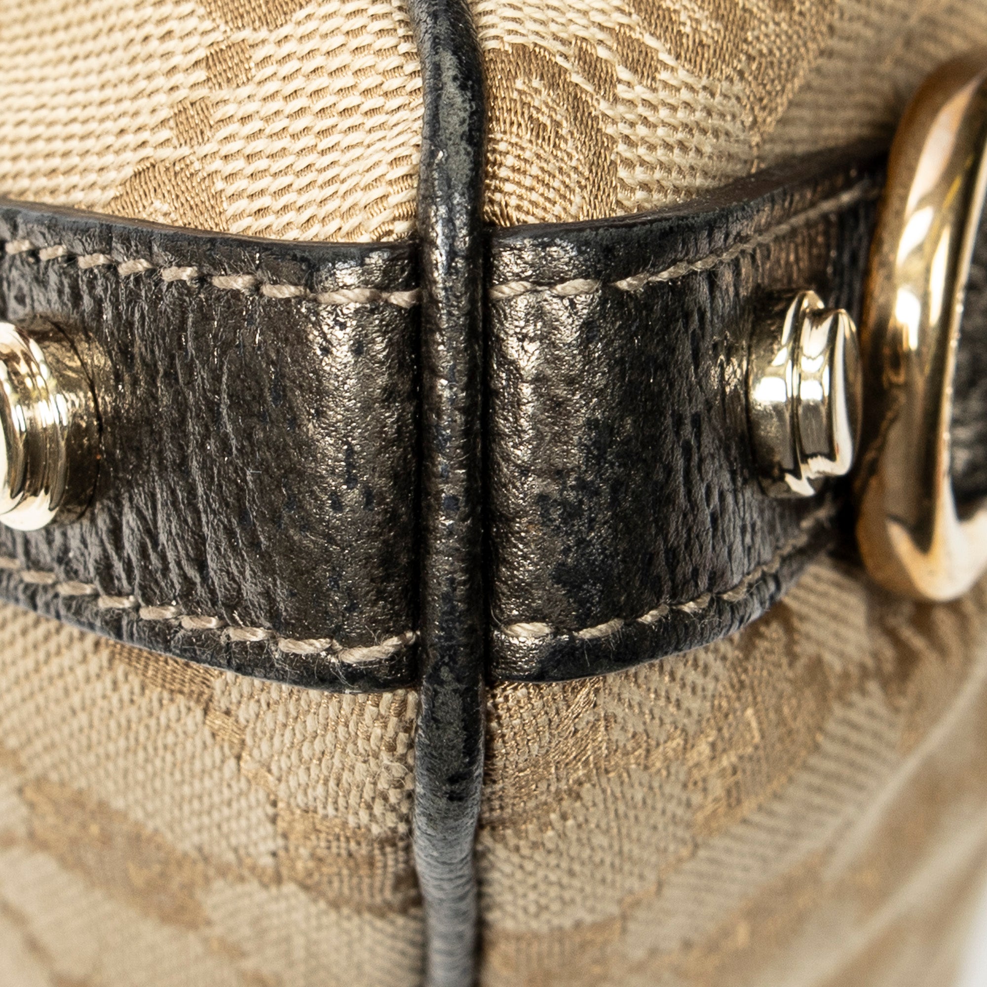Shoulder Bag Abbey Crossbody Bronze Monogrammed Canvas