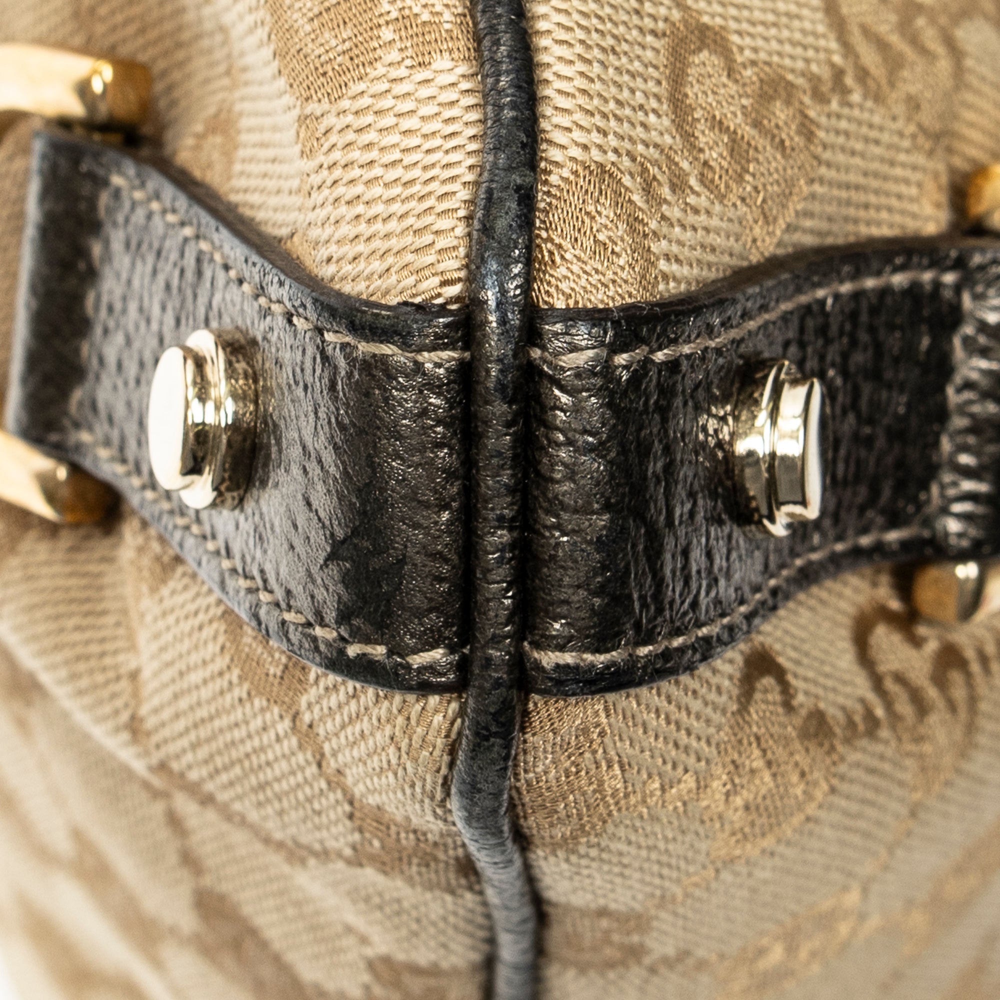 Shoulder Bag Abbey Crossbody Bronze Monogrammed Canvas