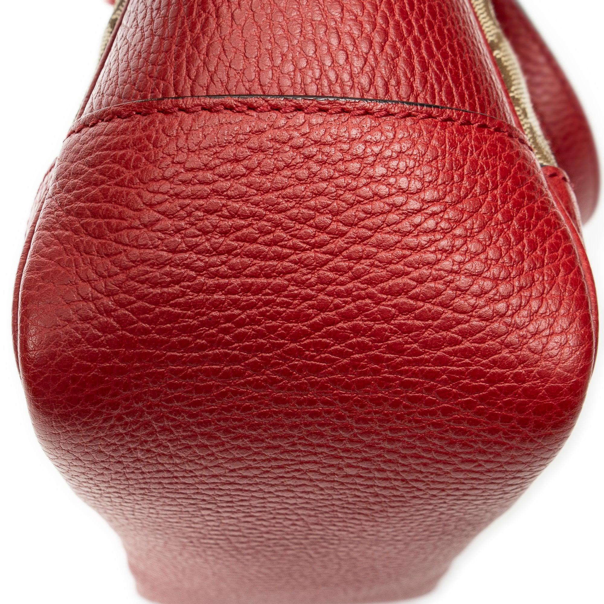Shoulder Bag Small Bree Tote Red Monogrammed Canvas