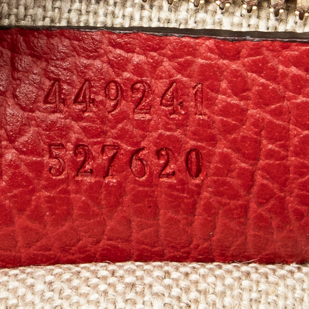 Shoulder Bag Small Bree Tote Red Monogrammed Canvas