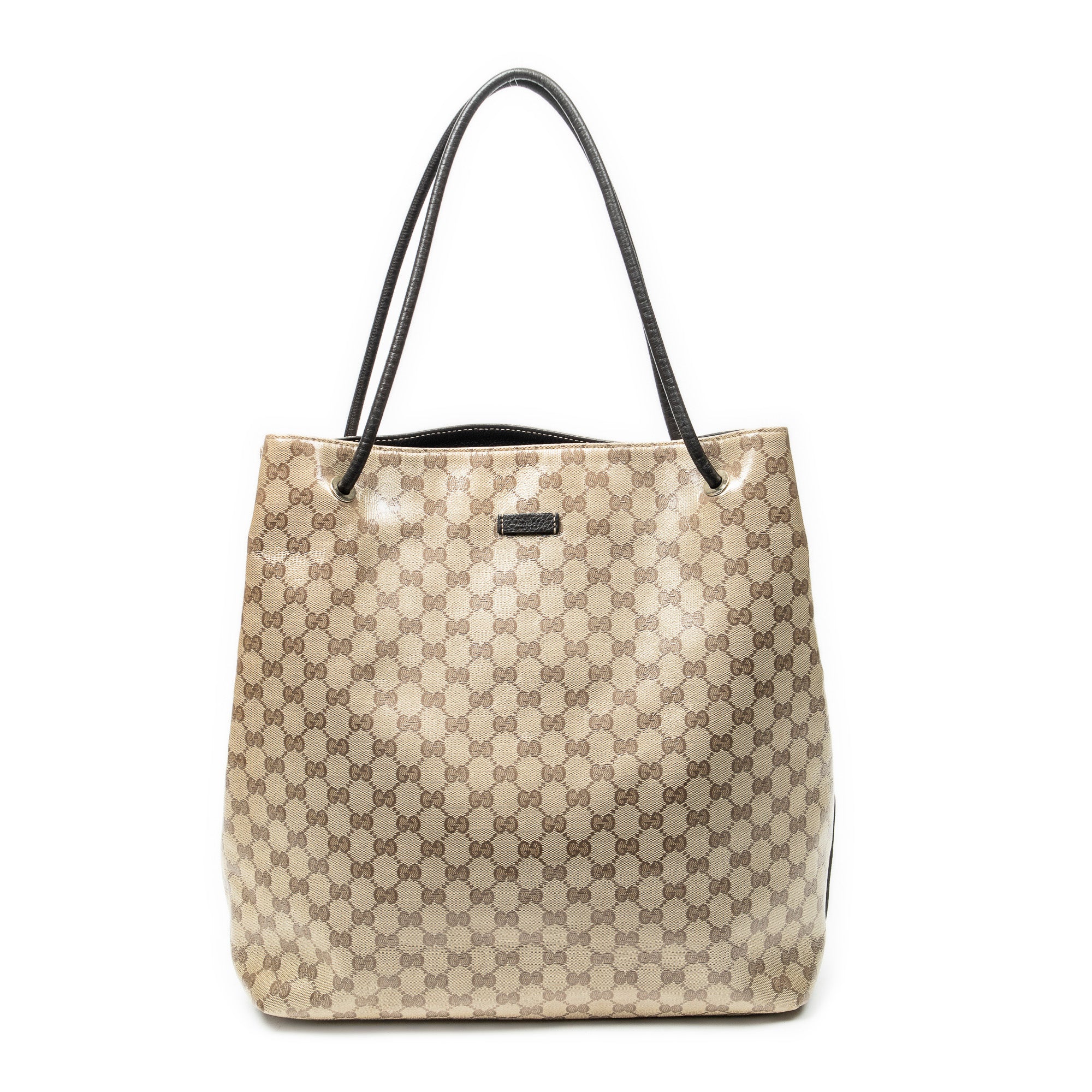 Bolso Bandolera Gifford Tote Lona Recubierta de Cristal Monogramada Marrón