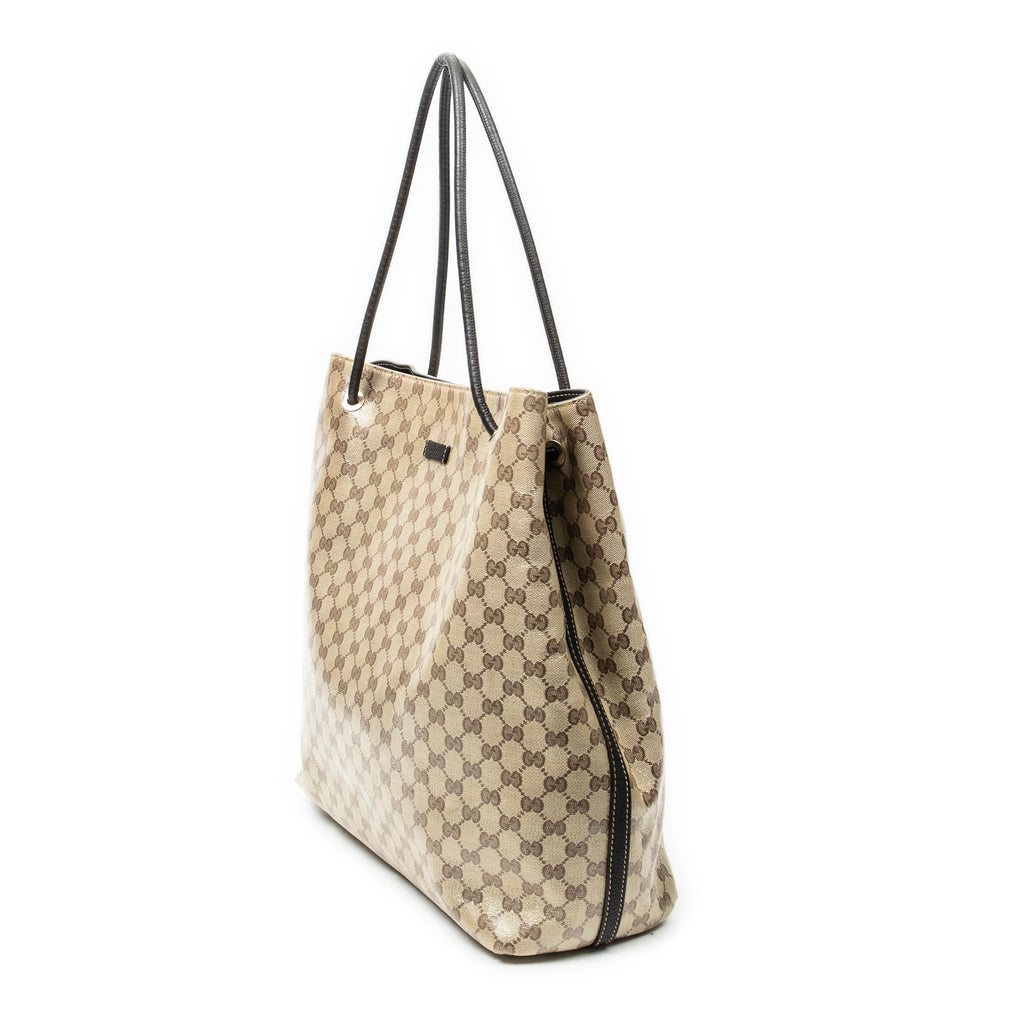 Bolso Bandolera Gifford Tote Lona Recubierta de Cristal Monogramada Marrón