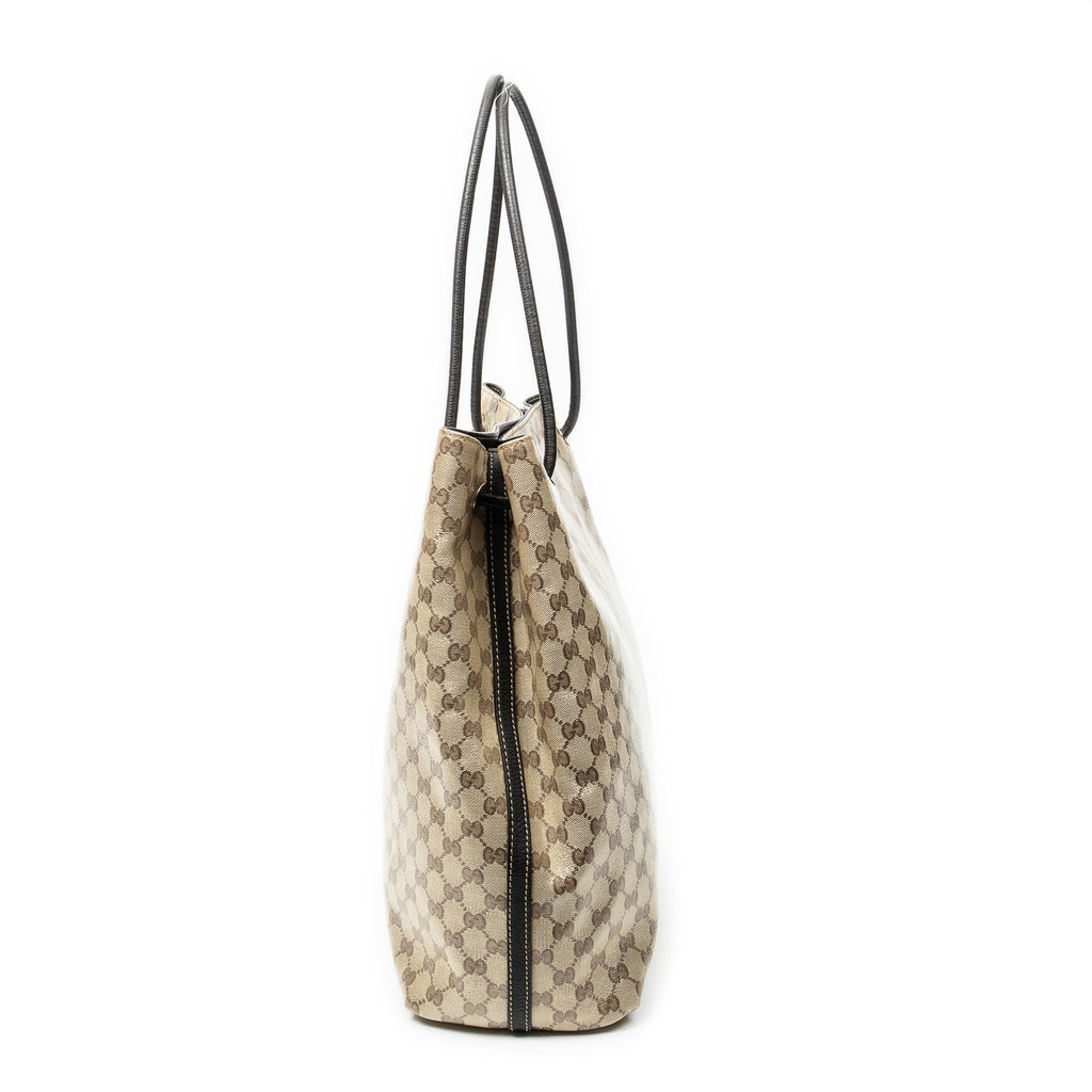 Shoulder Bag Gifford Tote Brown Monogrammed Crystal Coated Canvas