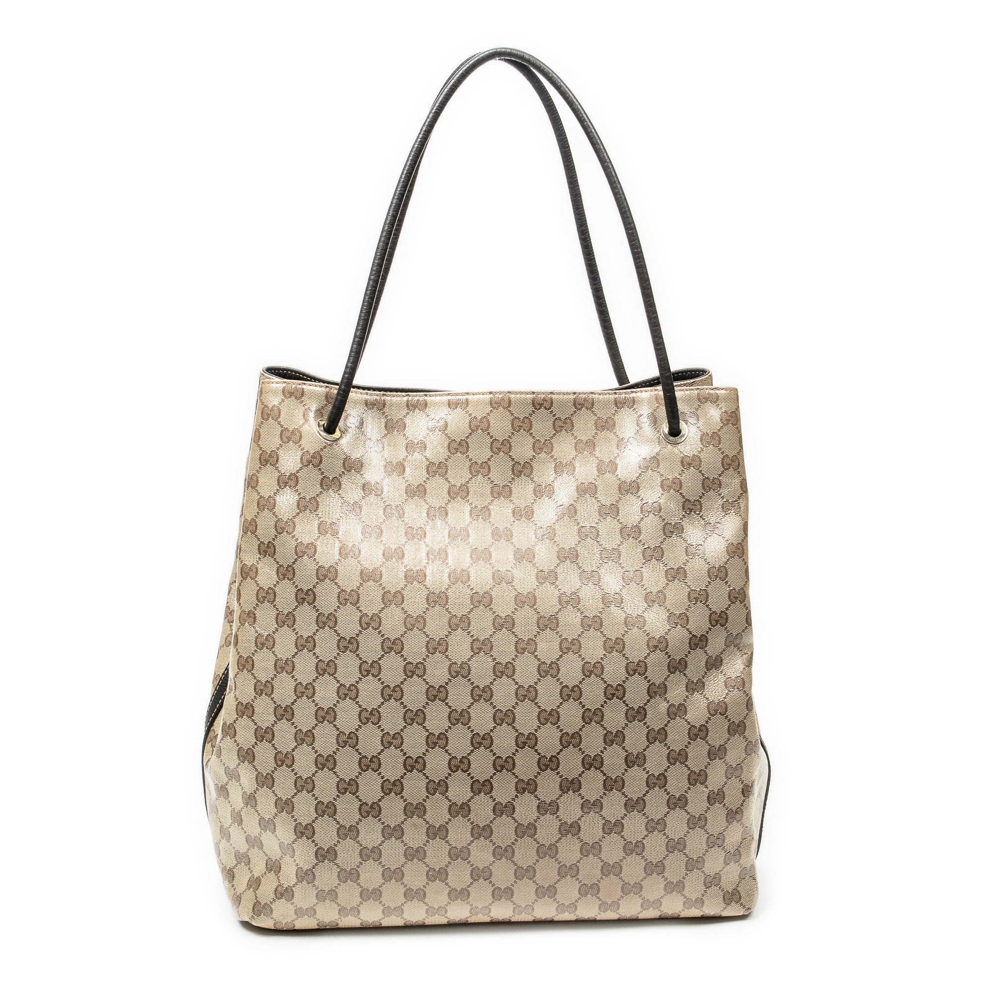 Shoulder Bag Gifford Tote Brown Monogrammed Crystal Coated Canvas