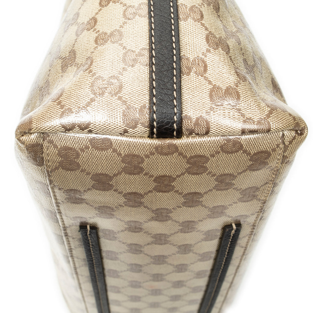 Bolso Bandolera Gifford Tote Lona Recubierta de Cristal Monogramada Marrón
