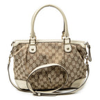 Shoulder Bag Sukey Top Handle Beige Monogrammed Canvas