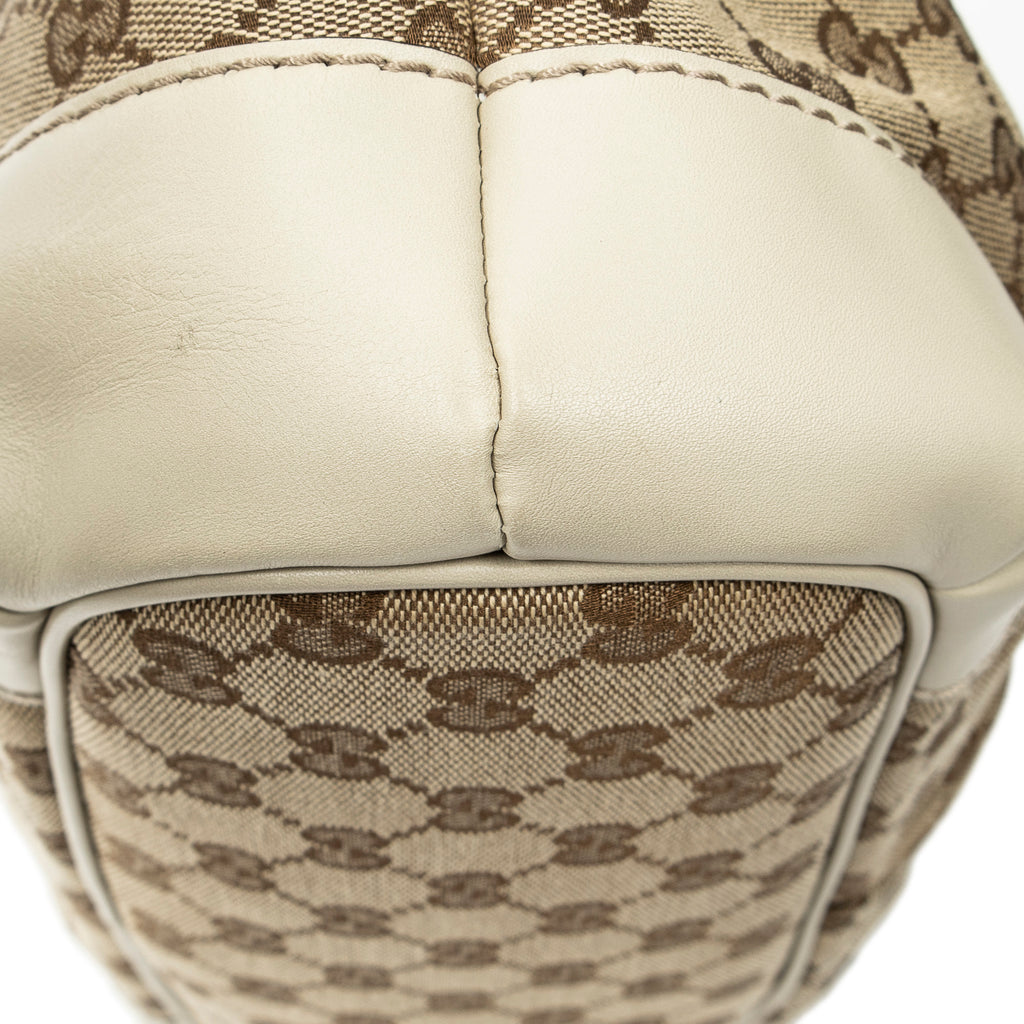 Shoulder Bag Sukey Top Handle Beige Monogrammed Canvas