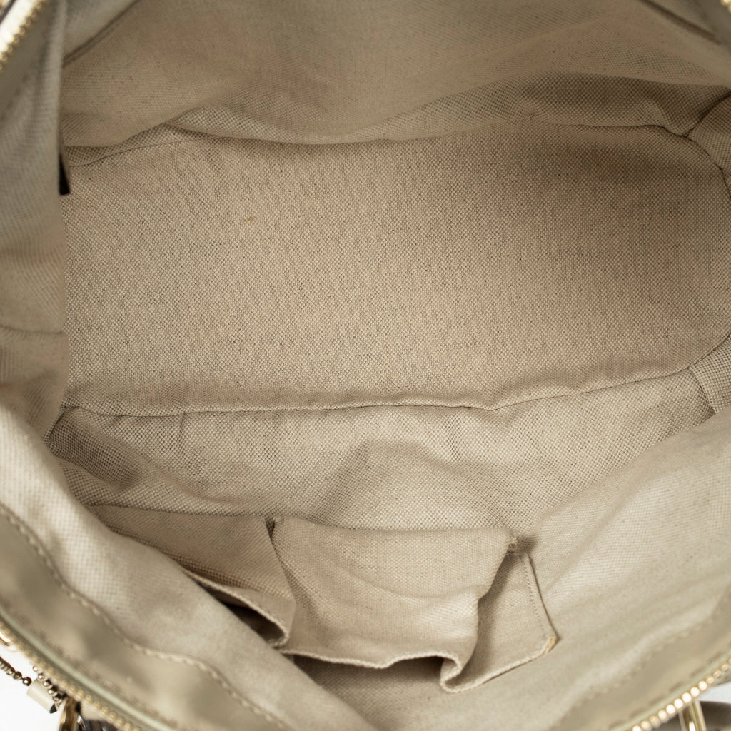 Shoulder Bag Sukey Top Handle Beige Monogrammed Canvas