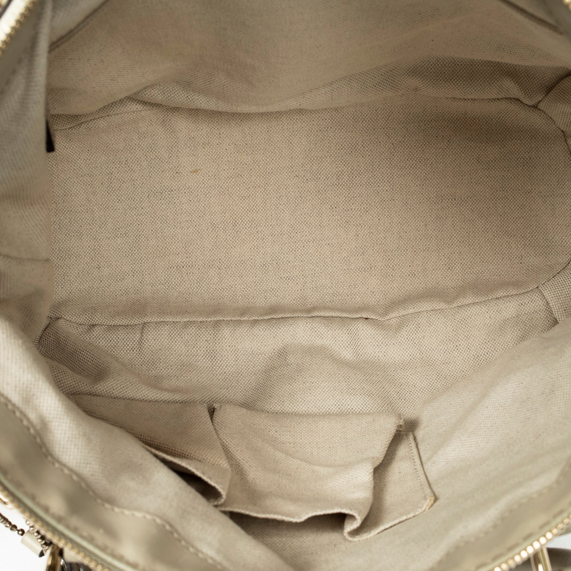 Shoulder Bag Sukey Top Handle Beige Monogrammed Canvas