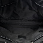 Shoulder Bag Square Tote Black Monogrammed Canvas