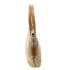 Shoulder Bag Horizontal Jacquard Tote Tan Monogrammed Canvas