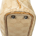 Shoulder Bag Horizontal Jacquard Tote Tan Monogrammed Canvas
