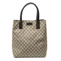 Shoulder Bag Vertical Tote Brown Supreme Coated Canvas