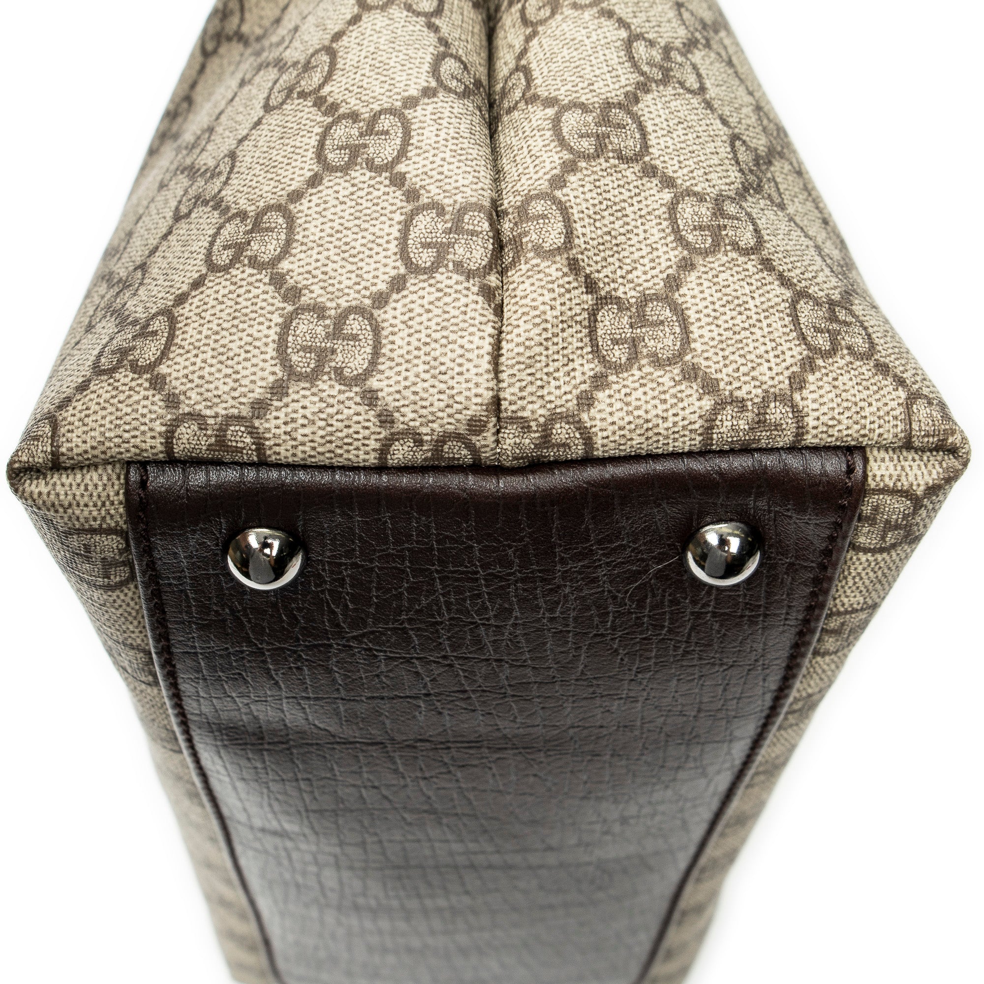 Shoulder Bag Vertical Tote Brown Supreme Coated Canvas