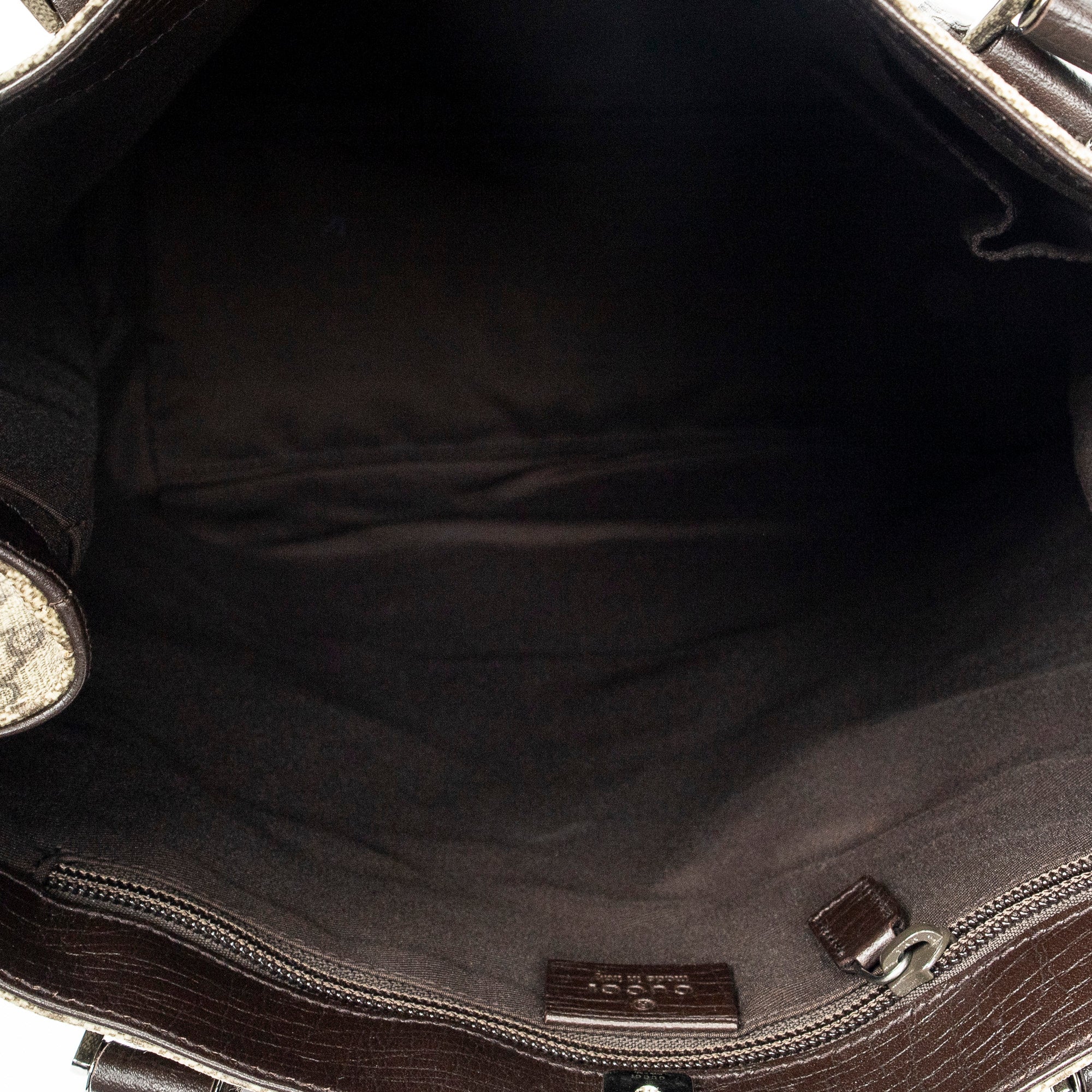 Shoulder Bag Vertical Tote Brown Supreme Coated Canvas