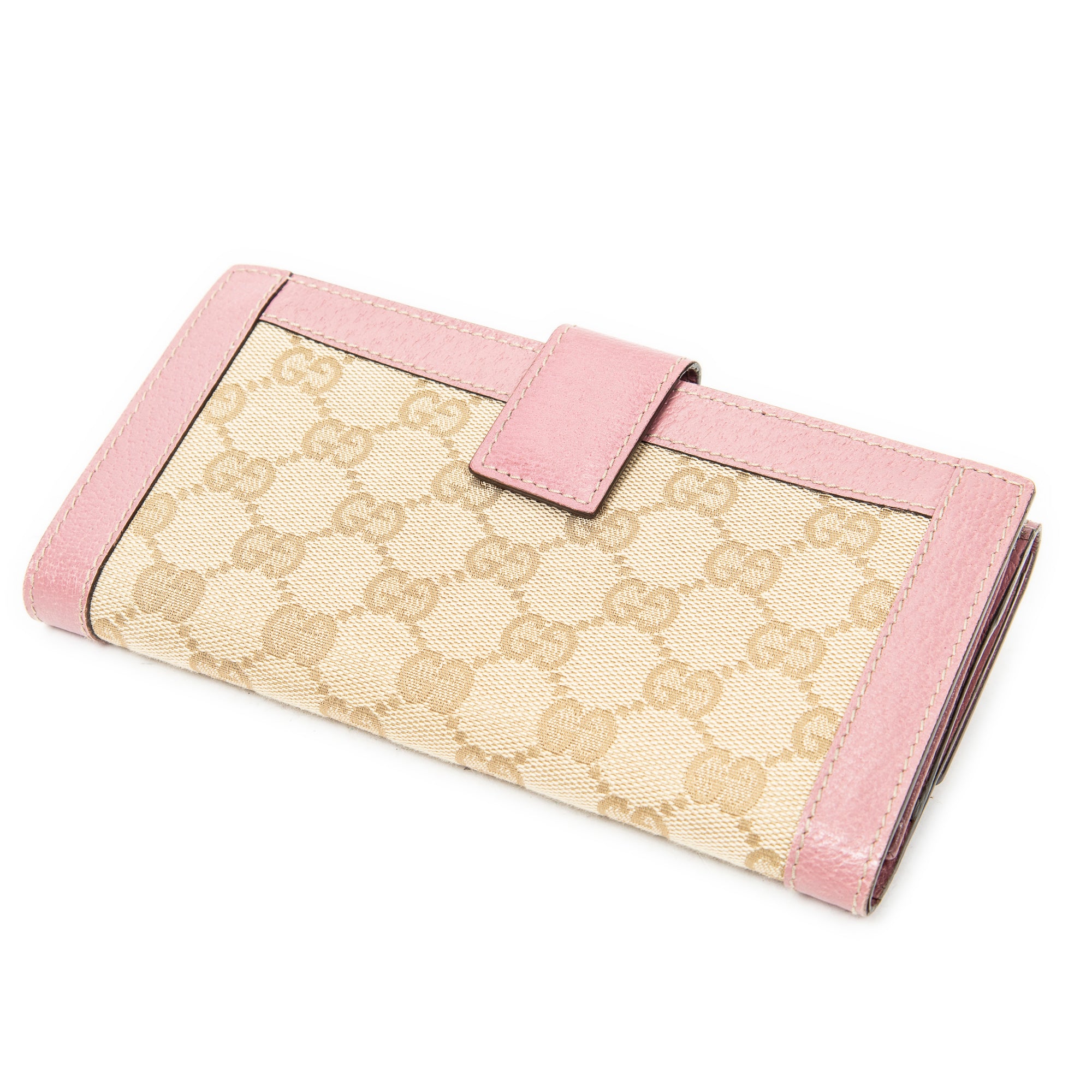 Wallet Charmy Continental Wallet Beige Monogrammed Canvas