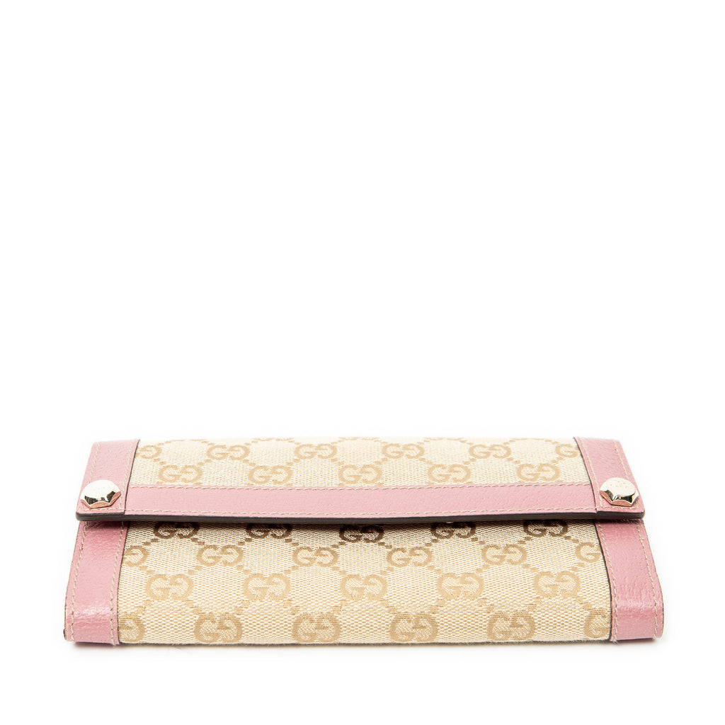 Wallet Charmy Continental Wallet Beige Monogrammed Canvas