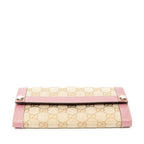 Wallet Charmy Continental Wallet Beige Monogrammed Canvas