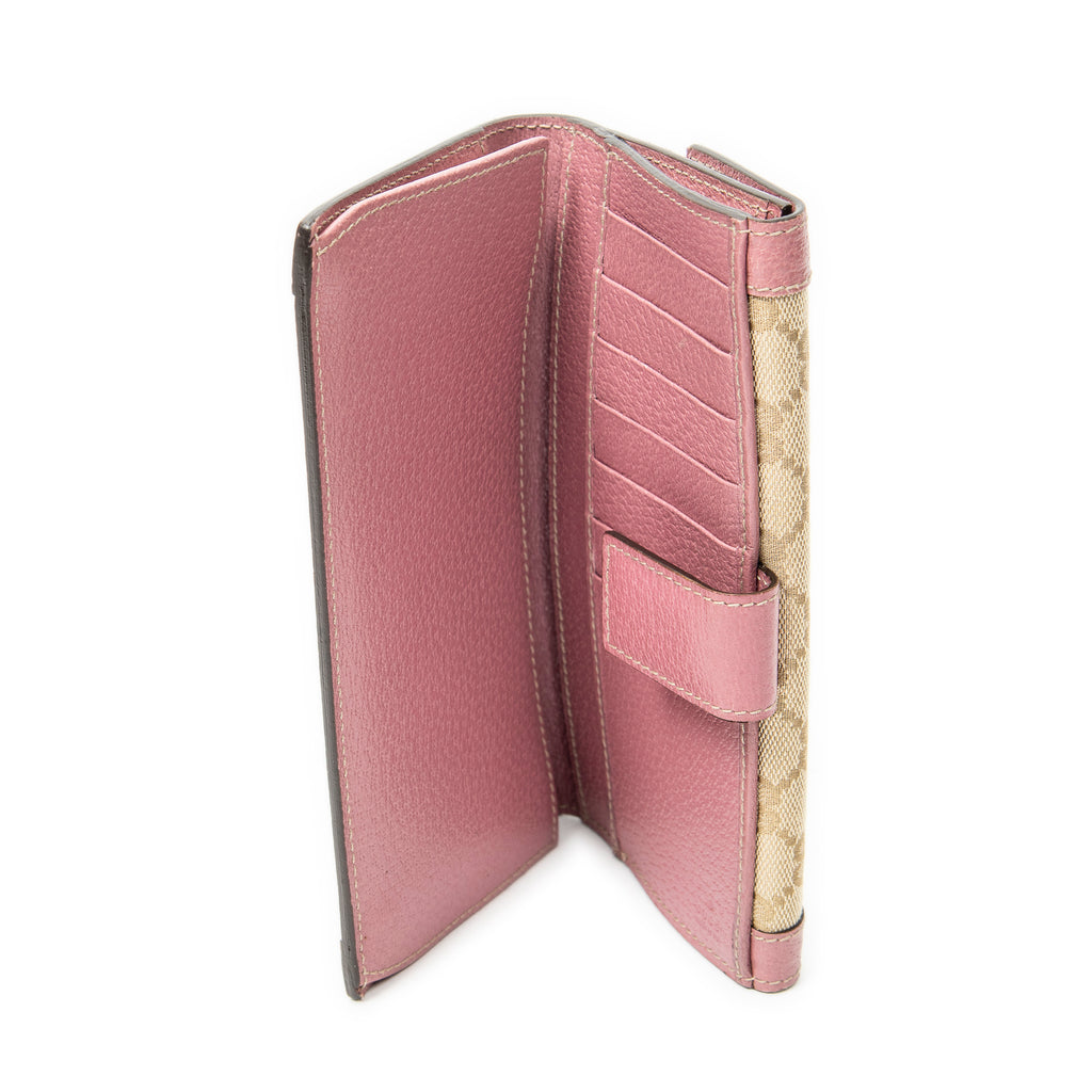 Wallet Charmy Continental Wallet Beige Monogrammed Canvas