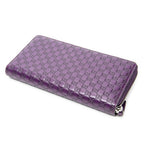 Wallet Zip Around Wallet Purple Microguccissima Leather