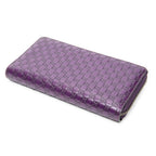 Wallet Zip Around Wallet Purple Microguccissima Leather