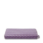 Wallet Zip Around Wallet Purple Microguccissima Leather