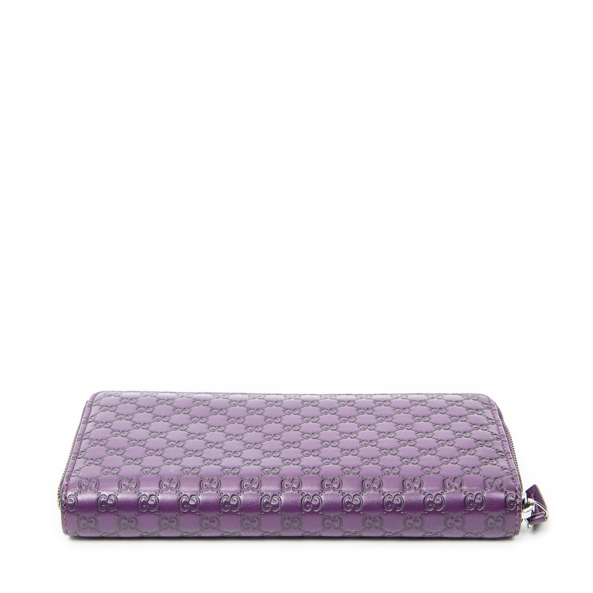 Wallet Zip Around Wallet Purple Microguccissima Leather