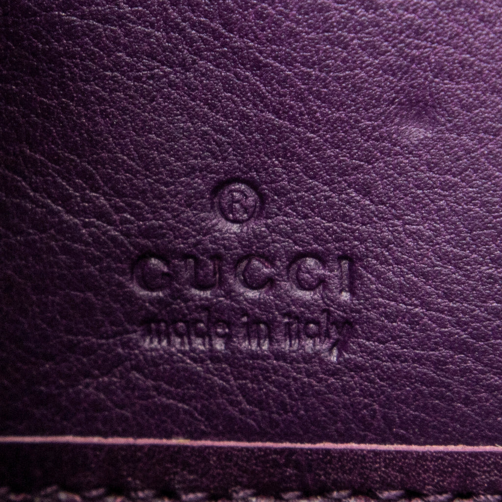 Wallet Zip Around Wallet Purple Microguccissima Leather