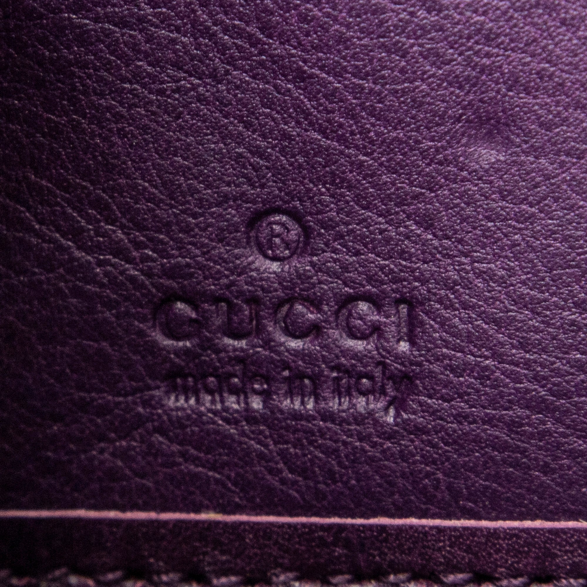 Wallet Zip Around Wallet Purple Microguccissima Leather