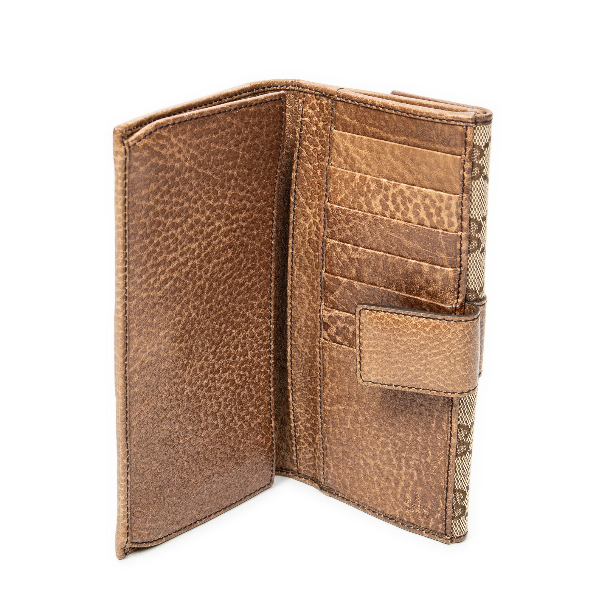 Wallet Continental Flap Wallet Beige Monogrammed Canvas